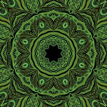 Vector Mosaic Lace Pattern. Circle Background 스톡 일러스트