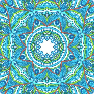 Vector Mosaic Lace Pattern. Circle Background Stock Illustration