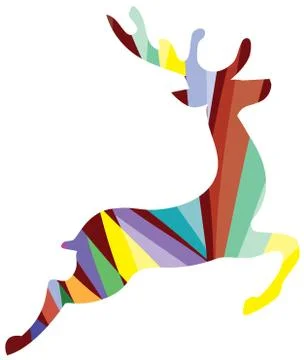 Vector Mosaic Reindeer Stock Illustration