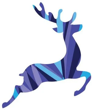 Vector Mosaic Reindeer Stock Illustration
