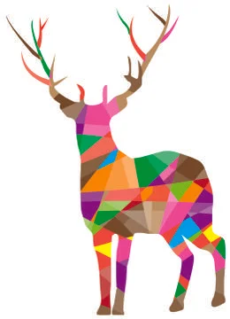 Vector Mosaic Reindeer Stock Illustration