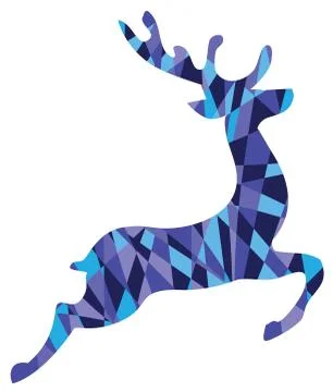 Vector Mosaic Reindeer Stock Illustration