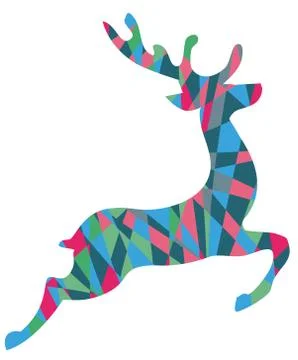 Vector Mosaic Reindeer Stock Illustration