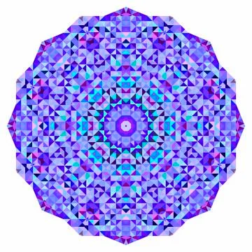 Vector mosaic round banner Stock Illustration