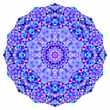 Vector mosaic round banner Stock Illustration