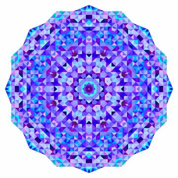 Vector mosaic round banner Stock Illustration