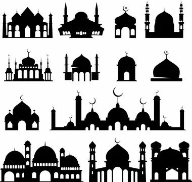 Vector mosque shadow vector Stock Illustration