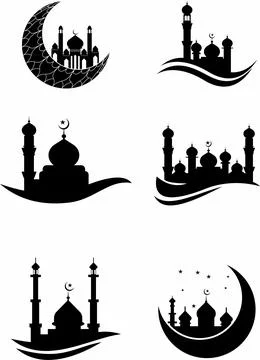 Vector mosque silhouette 2 Stock Illustration