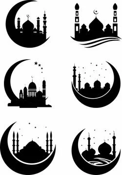 Vector mosque silhouette Stock Illustration