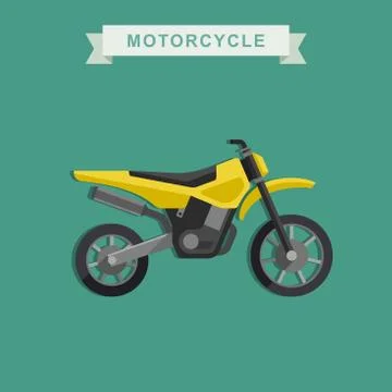 Vector motoctoss bike. Stock Illustration