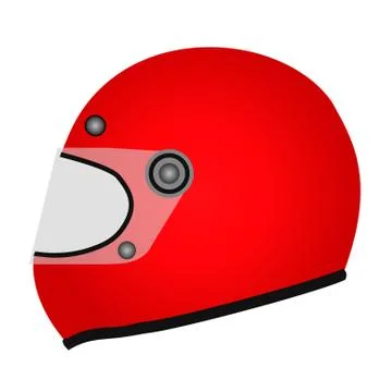 Vector motorcycle red helmet Stock-Illustration