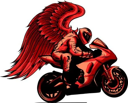 Vector Motorcycle wings racing on white background 스톡 일러스트