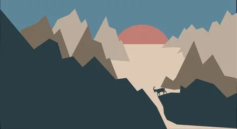 Vector Mountain Landscape 01 Illustrazione stock