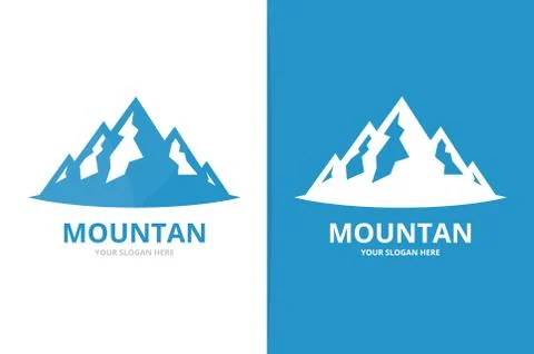 Vector mountain logo combination. Nature symbol or icon. Unique hill logotype Stock Illustration