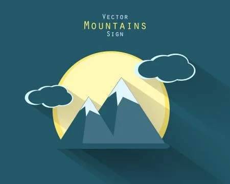Vector mountains elements Stock Illustration