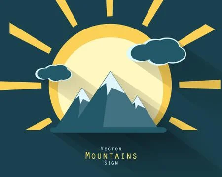 Vector mountains elements 스톡 일러스트