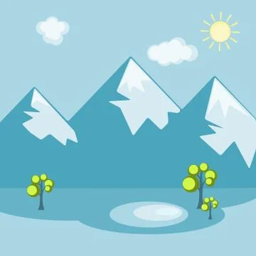 Vector mountains elements Illustrazione stock