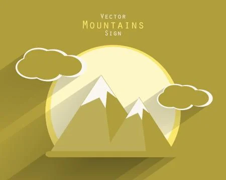 Vector mountains elements Illustrazione stock