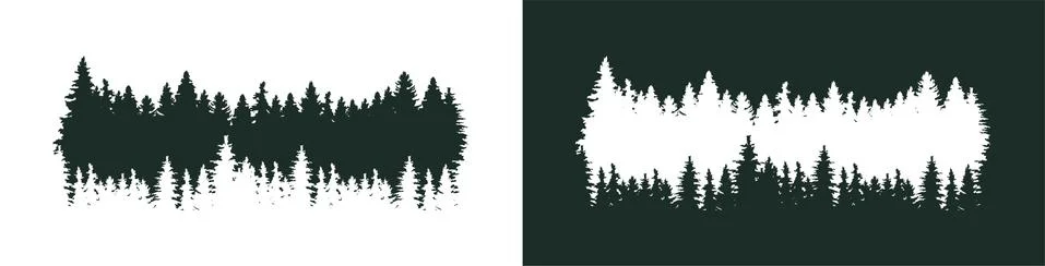 Vector mountains forest background texture seamless pattern Illustrazione stock