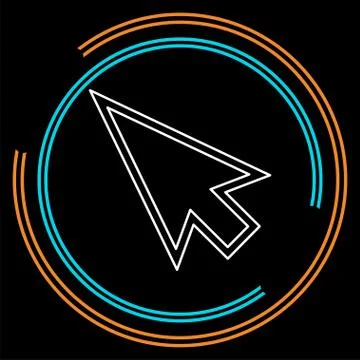Vector mouse cursor symbol - arrow click Stock Illustration