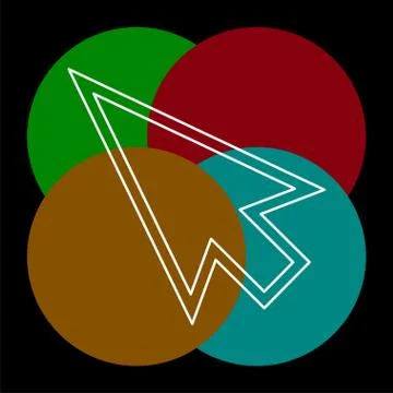 Vector mouse cursor symbol - arrow click Illustrazione stock