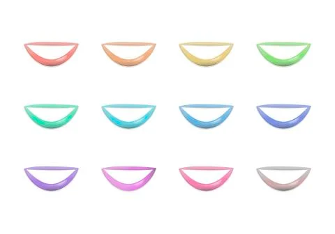 Vector mouth in different colors Stock Illustration