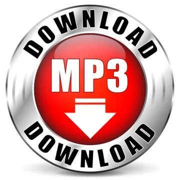 Vector mp3 red icon Stock Illustration