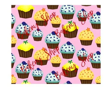 Vector muffin or cake with cream and cherry. Colored flat illustration isolat Illustrazione stock