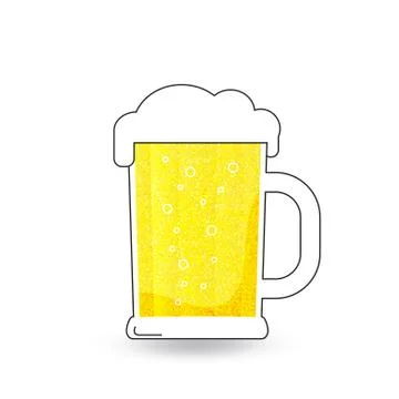Vector mug of beer  with froth Ilustración de archivo