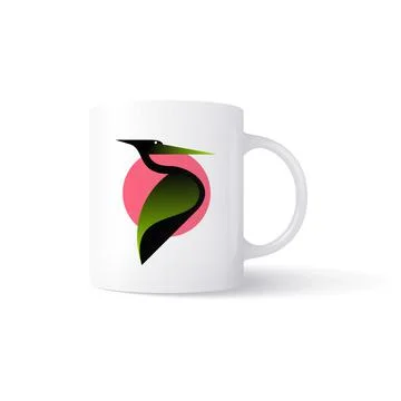 Vector mug in mesh gradient style. Editable color Stock Illustration