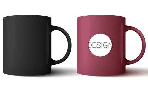 Vector mug in mesh gradient style. Editable illustration Stock Illustration