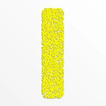 Vector multi color alphabet with grain texture, letter I Stock Illustration