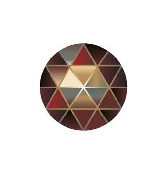 Vector of multicolor gem stone round diamonds on white 스톡 일러스트