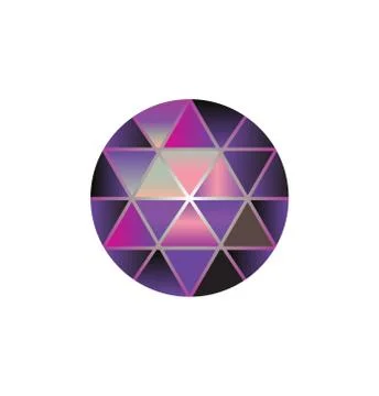 Vector of multicolor gem stone round diamonds on white 스톡 일러스트