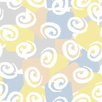 Vector multicolor seamless pattern from blots. Free form abstract spots. Design Illustrazione stock