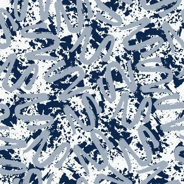 Vector multicolor seamless pattern from blots. Free form abstract spots. Design Stock Illustration