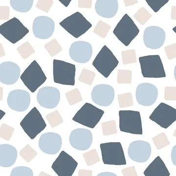 Vector multicolor seamless pattern from blots. Free form abstract spots. Design Stock Illustration