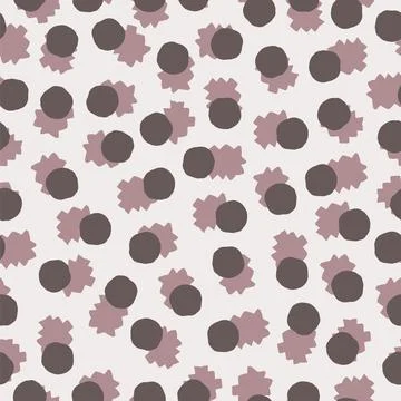 Vector multicolor seamless pattern from brown blots. Free form abstract spots Stock Illustration