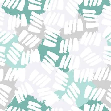 Vector multicolor seamless pattern from gray, green and white blots. Free form Stock Illustration