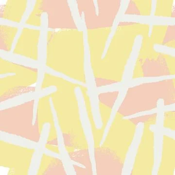 Vector multicolor seamless pattern from pink,yellow, white blots. Free form Stock Illustration