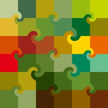 Vector Multicolor swirl squares pattern background Illustrazione stock