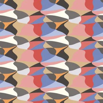 Vector multicolored abstract background with smooth triangles. Modern, 60s Stock Illustration