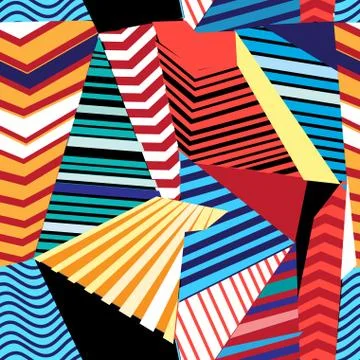 Vector multicolored geometric pattern Stock Illustration