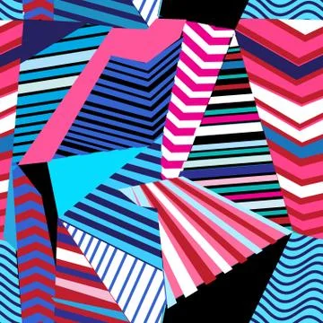 Vector multicolored geometric pattern Stock Illustration