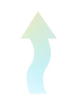 Vector multicolored isolated arrow. Gradient pointer on a white background. Ilustración de archivo