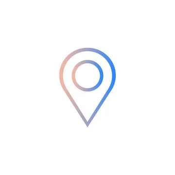 Vector multicolored map pin icon. Stock Illustration