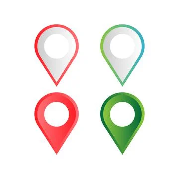Vector multicolored map pin icon. Stock Illustration