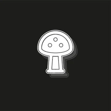 Vector Mushroom vegetable illustration isolated, nature organic fungus - vege Stock Illustration