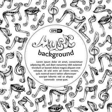 Vector music background. Stock Illustration