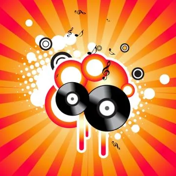 Vector music background Stock Illustration
